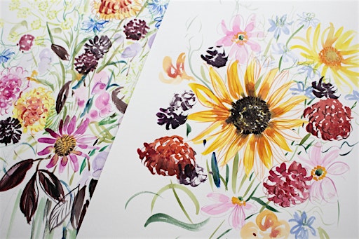 Loose Watercolour Florals Workshop for Beginners - Summer Flowers